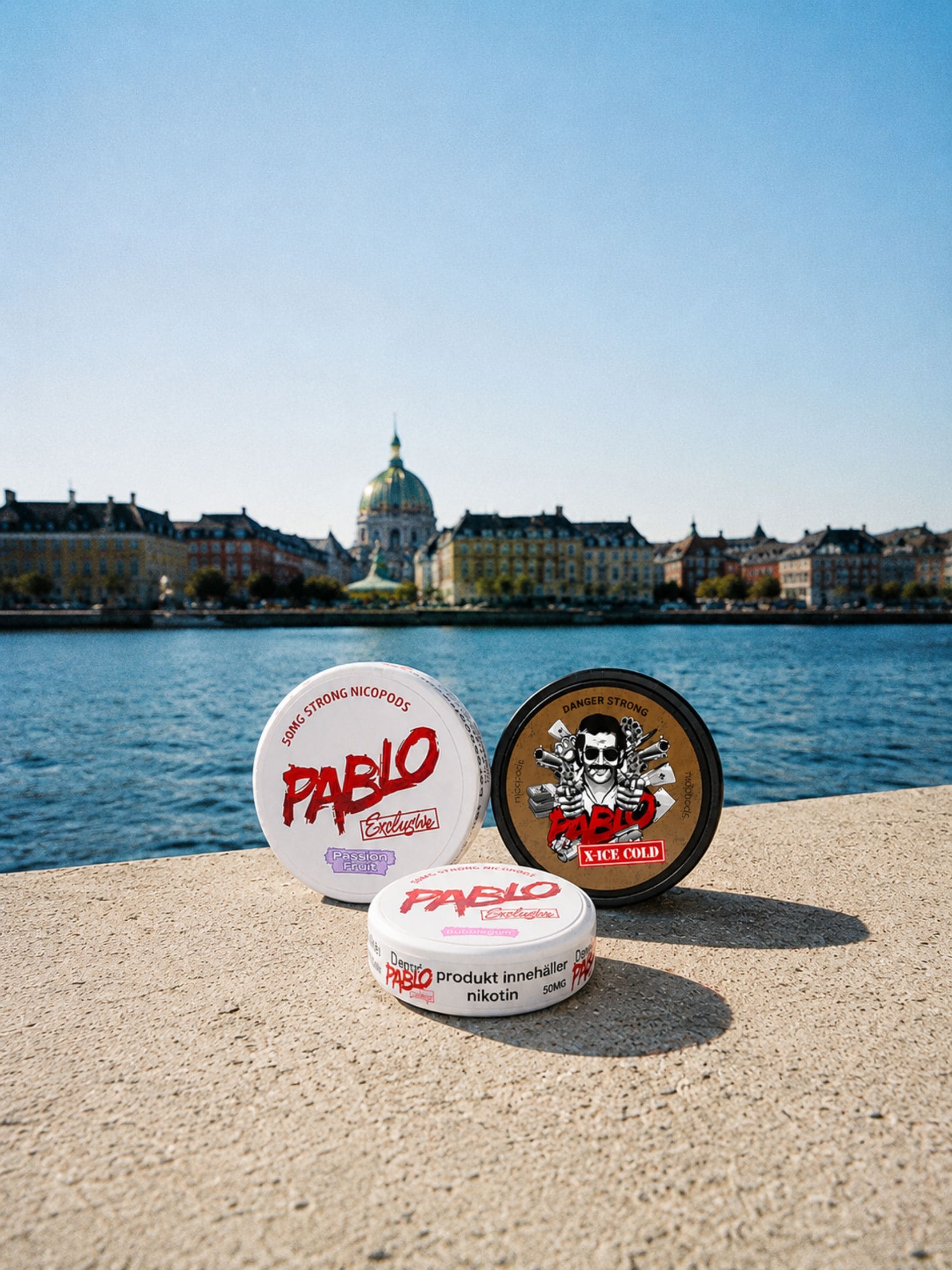 Tre dosor från Pablo nikotinpåsar